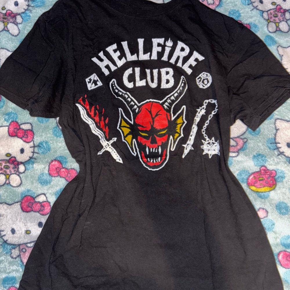 Netflix Stranger Things Black Hellfire Club Tee